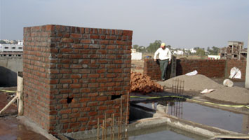 Construction in progress at Mr. Gadgil's Bungalow